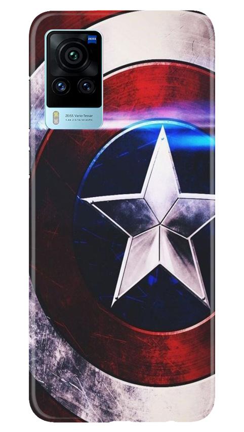 Captain America Shield Case for Vivo X60 Pro (Design No. 250)