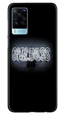 Girl Boss Black Mobile Back Case for Vivo X60 Pro (Design - 268)
