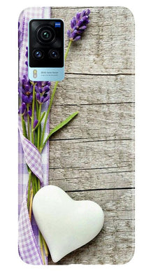 White Heart Mobile Back Case for Vivo X60 Pro (Design - 298)