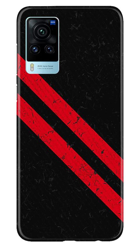 Black Red Pattern Mobile Back Case for Vivo X60 Pro (Design - 373)
