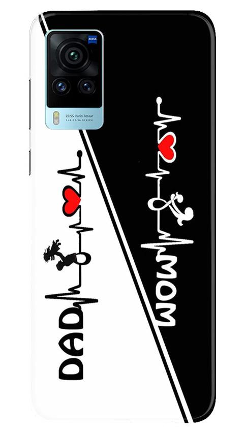 Love Mom Dad Mobile Back Case for Vivo X60 Pro (Design - 385)