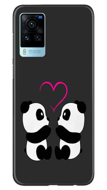 Panda Love Mobile Back Case for Vivo X60 Pro (Design - 398)