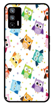 Owls Pattern Metal Mobile Case for Realme X7 Max 5G