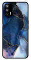 Blue Marble Metal Mobile Case for Realme X7 Max 5G   (Design No -34)