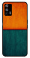 Orange Green Pattern Metal Mobile Case for Realme X7 Max 5G   (Design No -45)