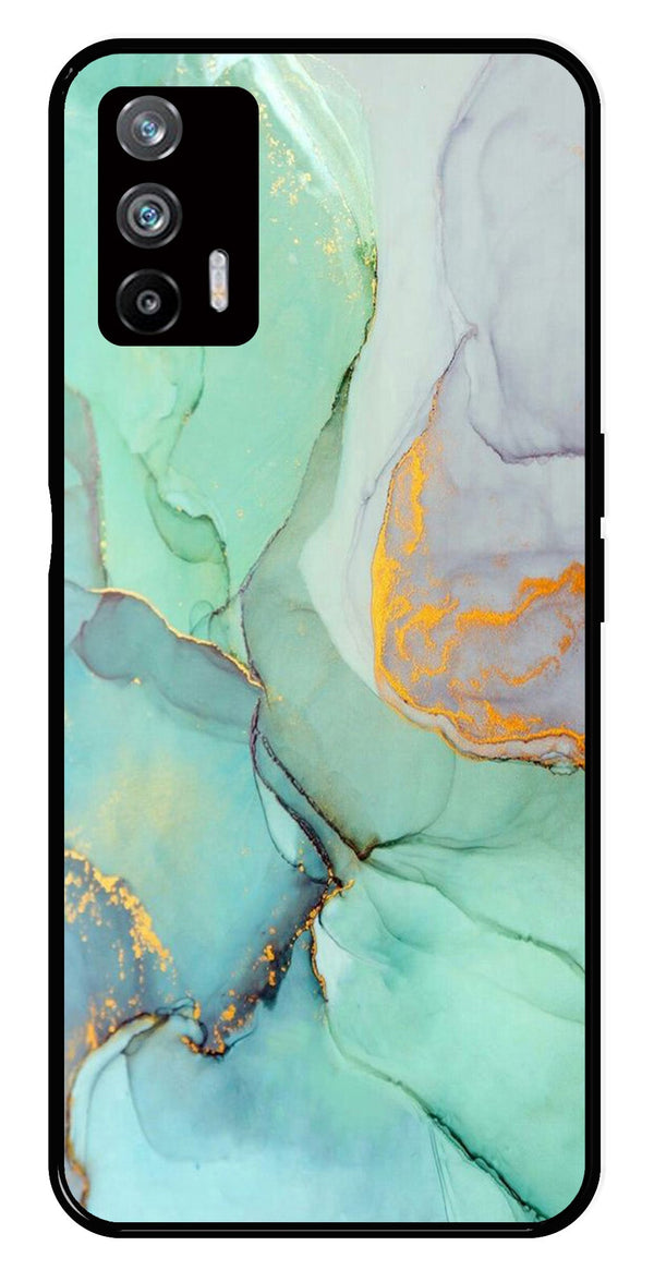 Marble Design Metal Mobile Case for Realme X7 Max 5G   (Design No -46)