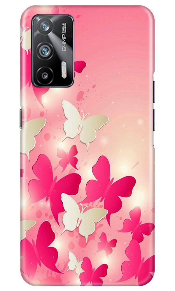 White Pick Butterflies Case for Realme X7 Max 5G