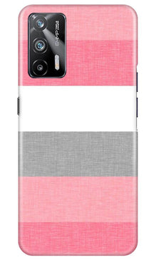 Pink white pattern Mobile Back Case for Realme X7 Max 5G (Design - 55)