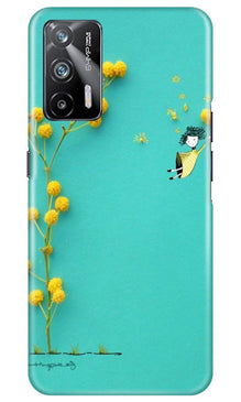 Flowers Girl Mobile Back Case for Realme X7 Max 5G (Design - 216)