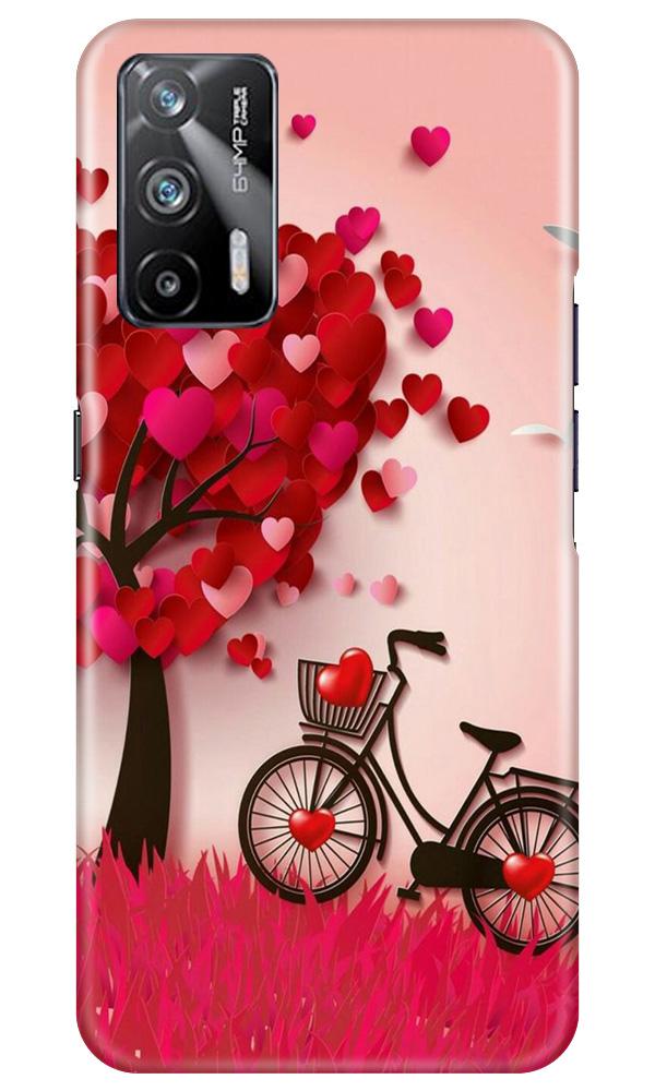 Red Heart Cycle Case for Realme X7 Max 5G (Design No. 222)