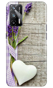 White Heart Mobile Back Case for Realme X7 Max 5G (Design - 298)