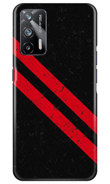 Black Red Pattern Mobile Back Case for Realme X7 Max 5G (Design - 373)