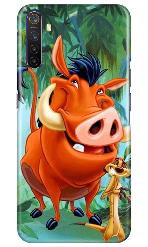 Timon and Pumbaa Mobile Back Case for Realme X2  (Design - 305)