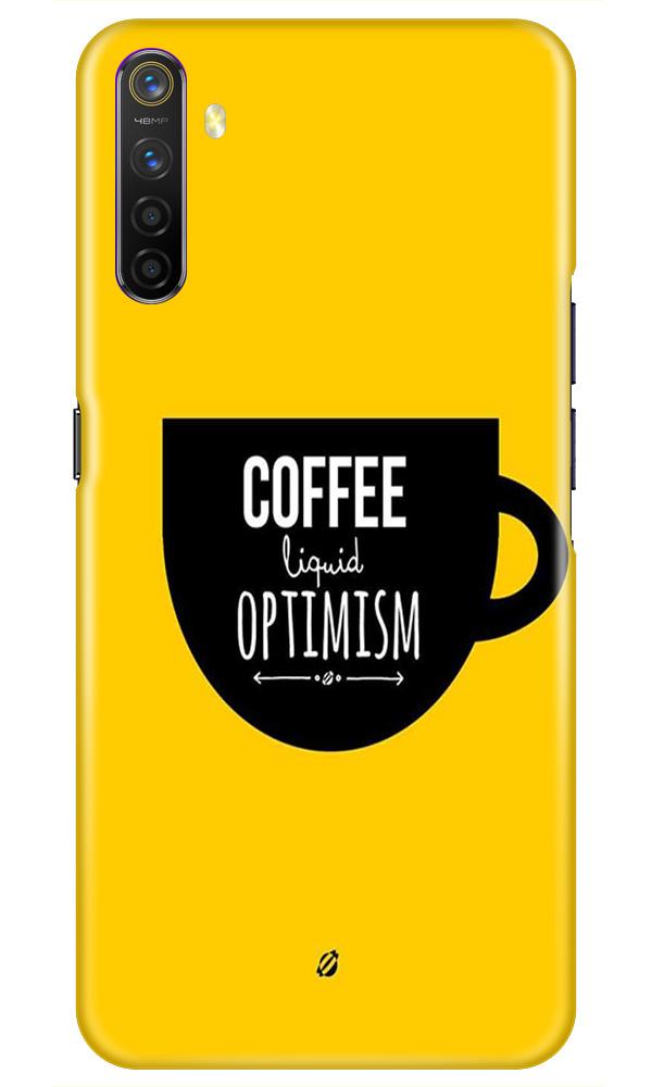 Coffee Optimism Mobile Back Case for Realme XT  (Design - 353)