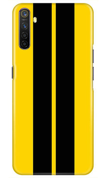 Black Yellow Pattern Mobile Back Case for Realme XT  (Design - 377)