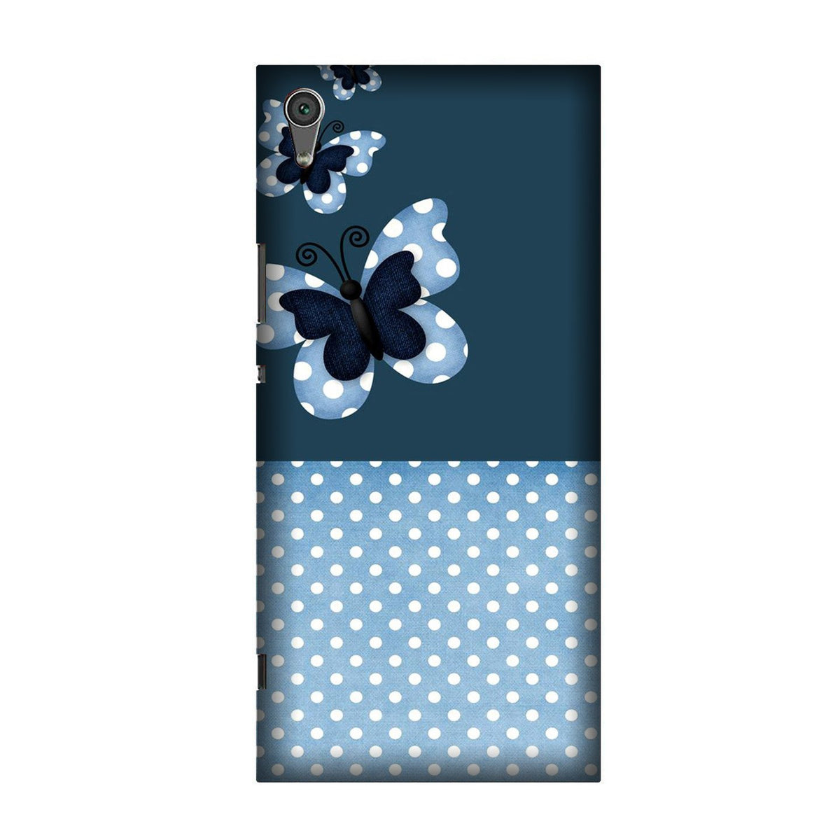 White dots Butterfly Case for Sony XA Ultra