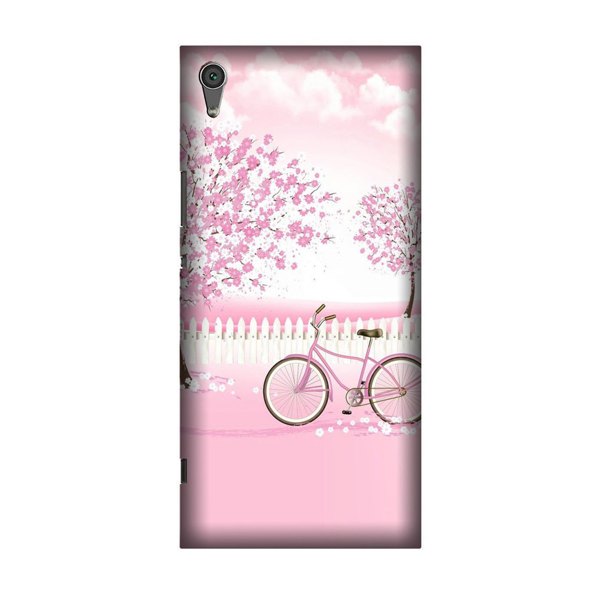 Pink Flowers Cycle Case for Sony XA Ultra  (Design - 102)