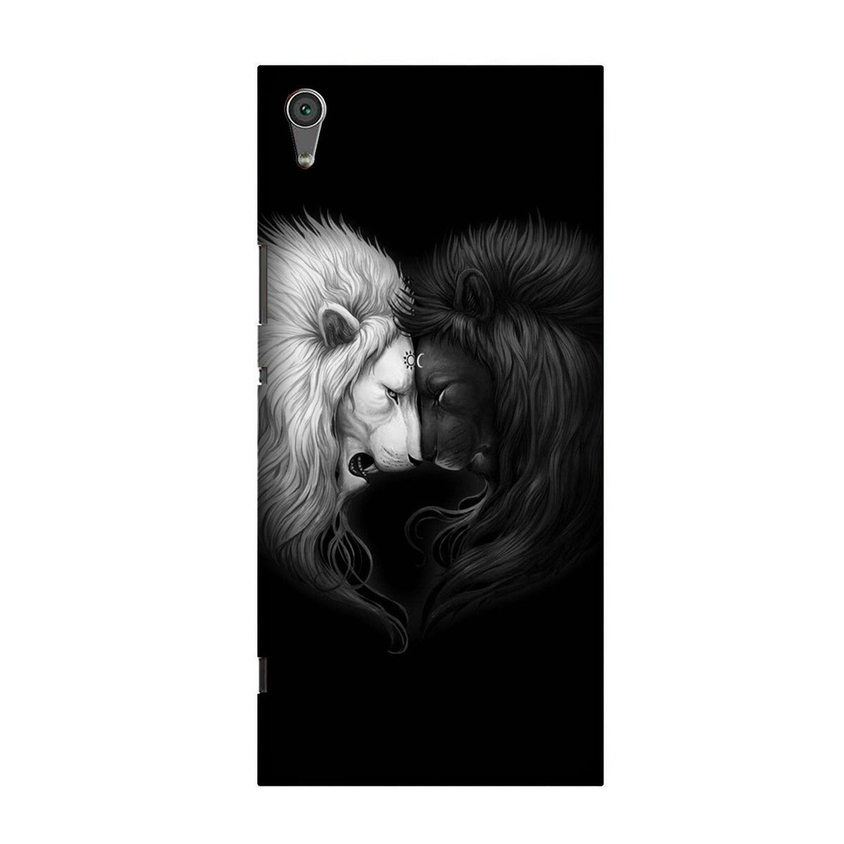 Dark White Lion Case for Sony XA Ultra  (Design - 140)