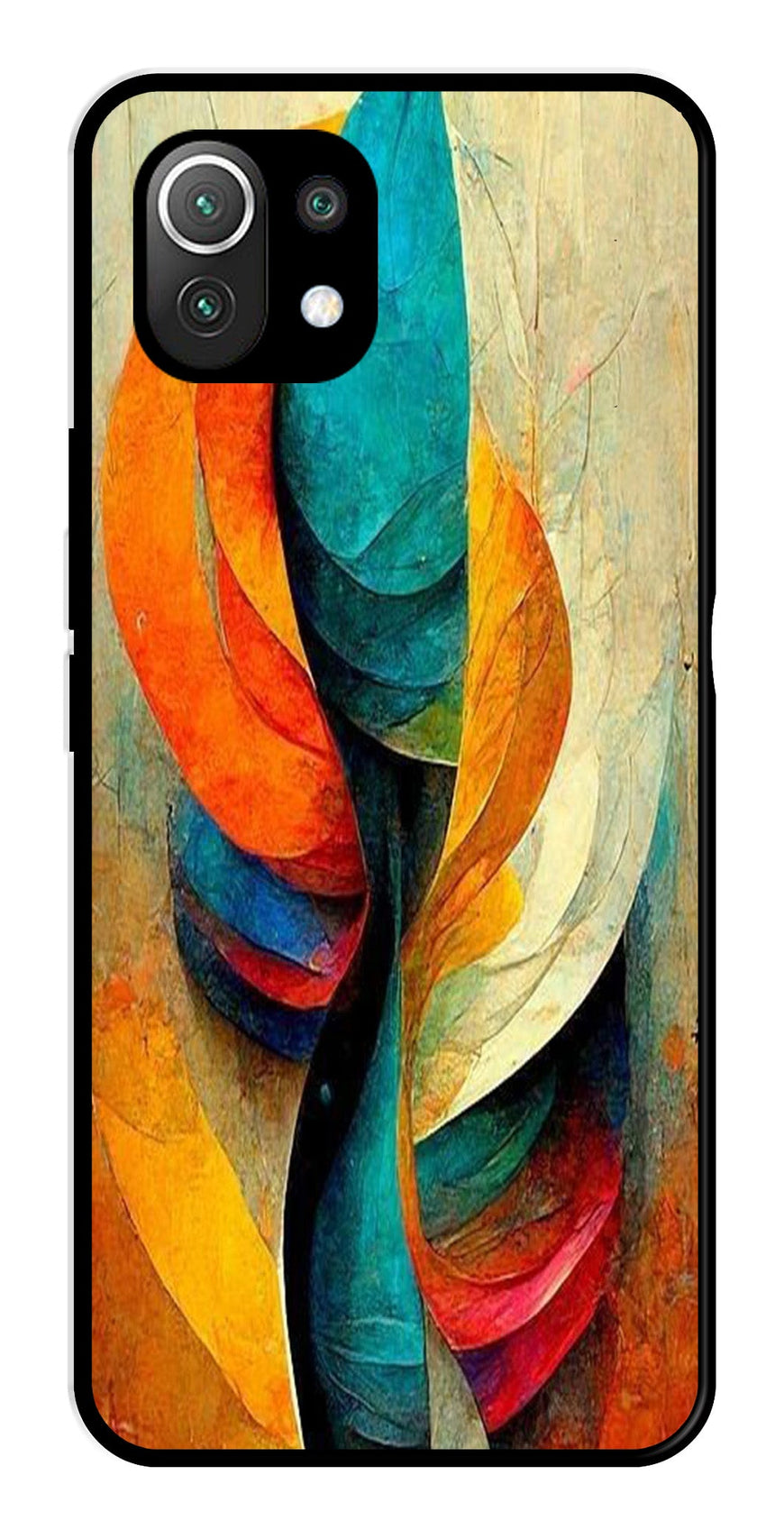 Modern Art Metal Mobile Case for Xiaomi 11 Lite 5G   (Design No -11)