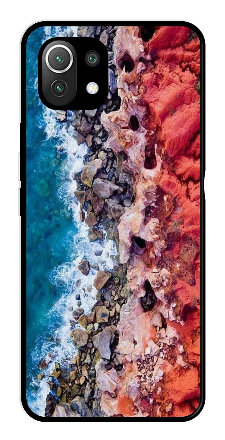 Sea Shore Metal Mobile Case for Xiaomi 11 Lite 5G   (Design No -18)
