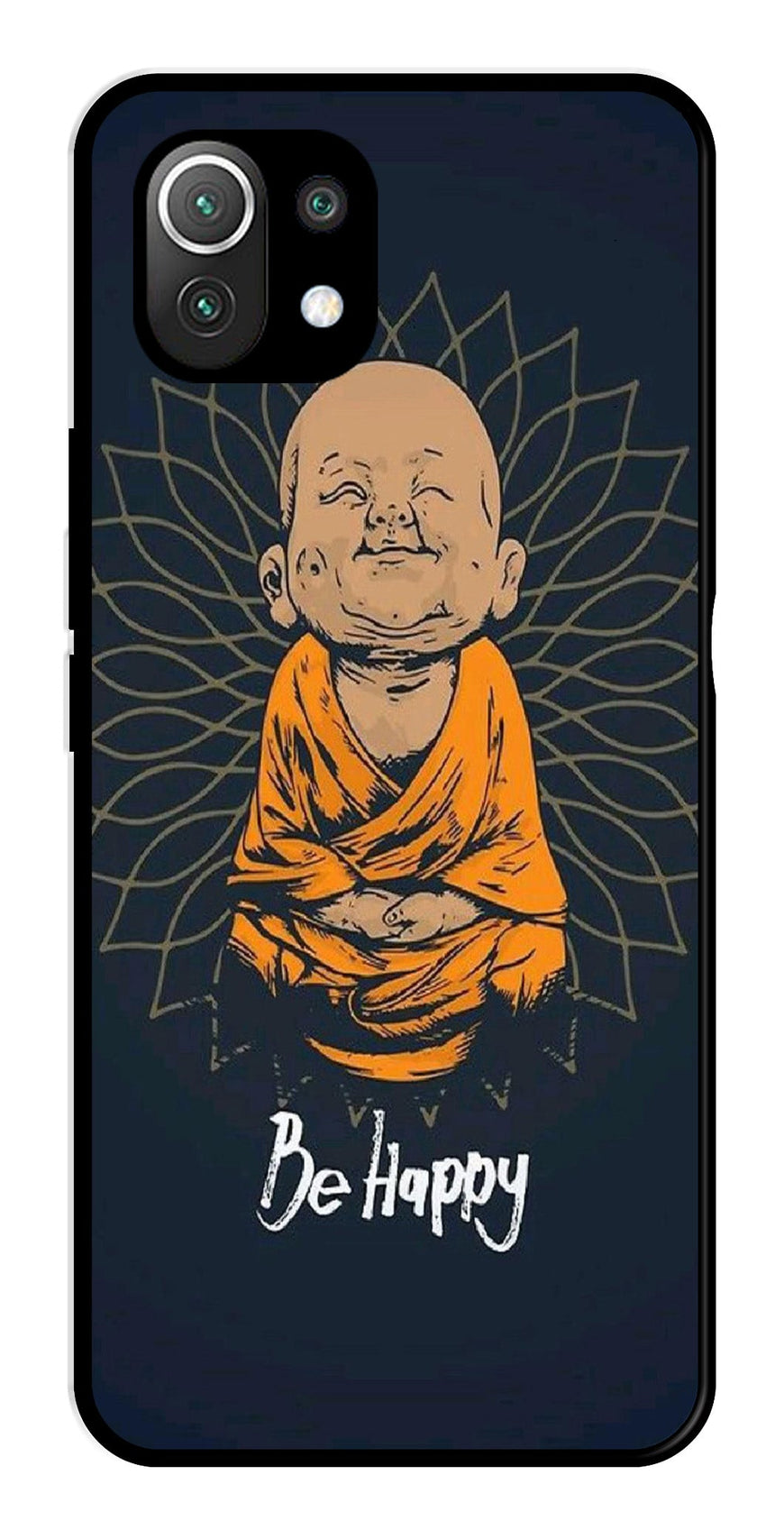Be Happy Metal Mobile Case for Xiaomi 11 Lite 5G   (Design No -27)