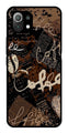 Coffee Pattern Metal Mobile Case for Xiaomi 11 Lite 5G   (Design No -37)