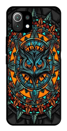 Owl Pattern Metal Mobile Case for Xiaomi 11 Lite 5G