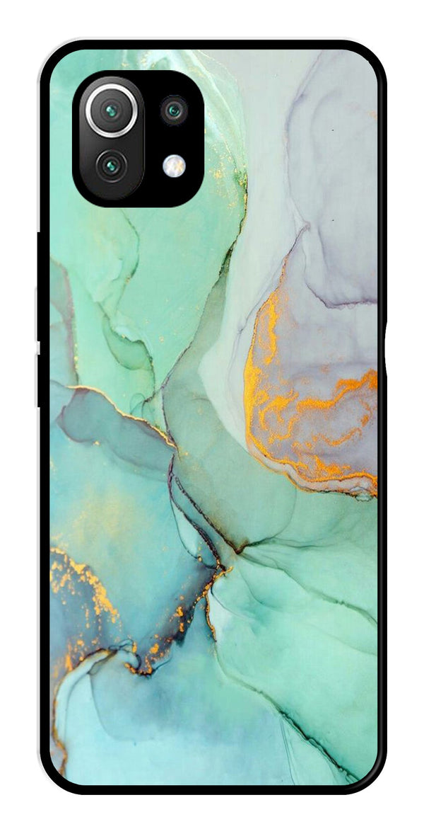 Marble Design Metal Mobile Case for Xiaomi 11 Lite 5G   (Design No -46)