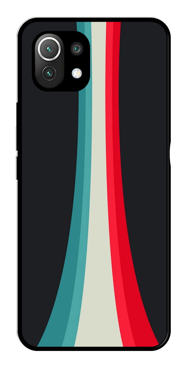 Modern Art Colorful Metal Mobile Case for Xiaomi 11 Lite 5G   (Design No -48)