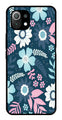 Flower Leaves Design Metal Mobile Case for Xiaomi 11 Lite 5G   (Design No -50)