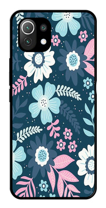 Flower Leaves Design Metal Mobile Case for Xiaomi 11 Lite 5G