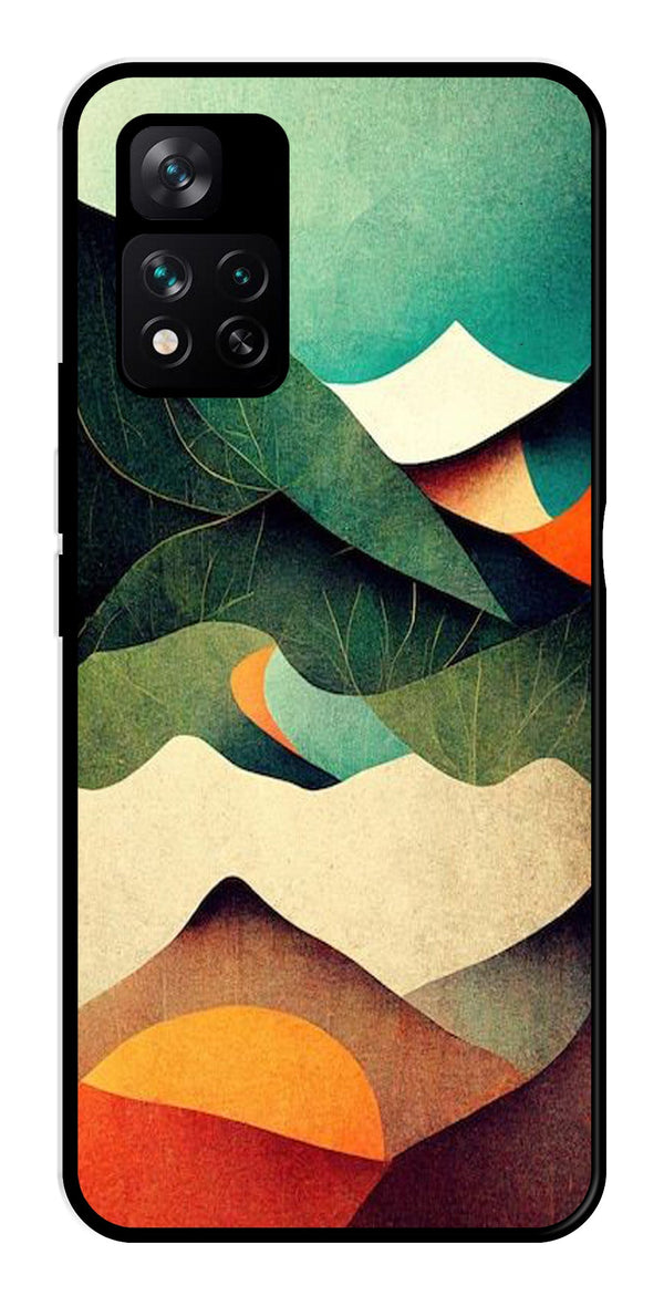 MultiColor Pattern Metal Mobile Case for Xiaomi 11i 5G   (Design No -43)