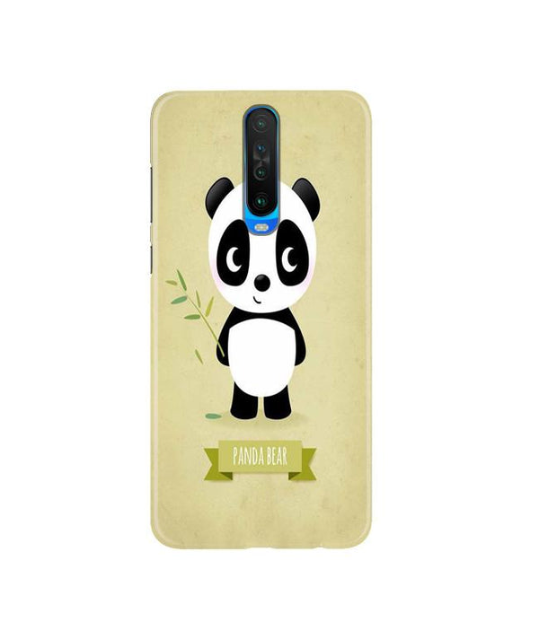Panda Bear Mobile Back Case for Poco X2  (Design - 317)