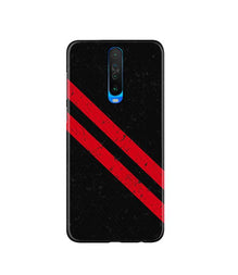 Black Red Pattern Mobile Back Case for Poco X2  (Design - 373)