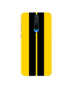Black Yellow Pattern Mobile Back Case for Poco X2  (Design - 377)