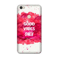 Good Vibes Only Mobile Back Case for Redmi Y1  (Design - 393)