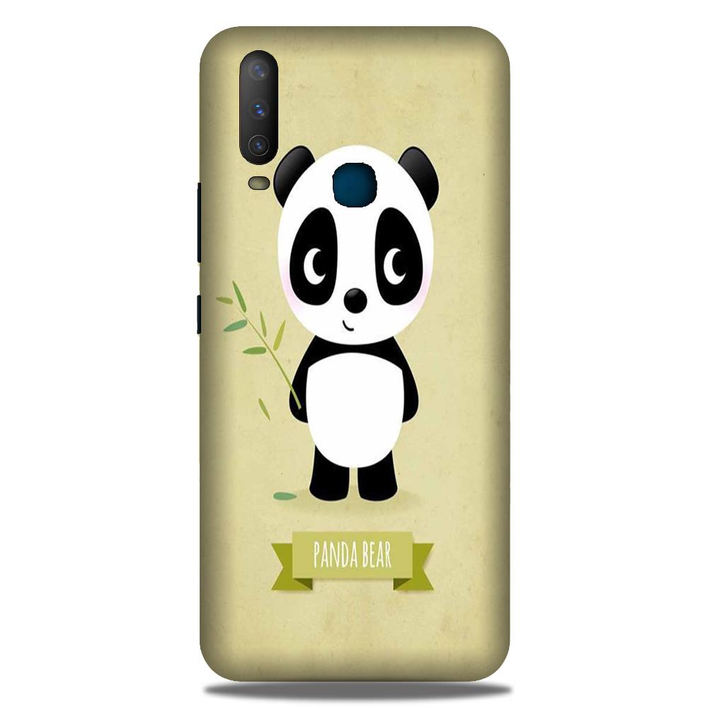 Panda Bear Mobile Back Case for Vivo Y17 (Design - 317)