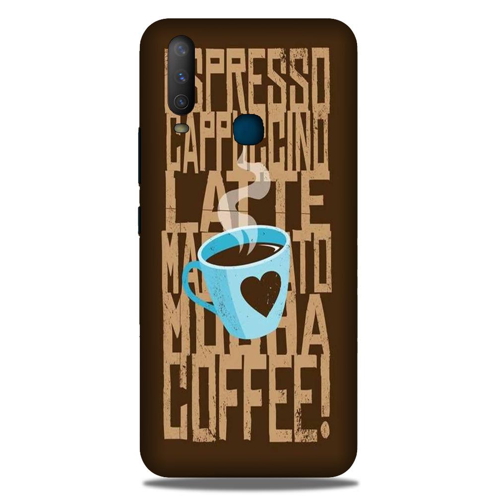 Love Coffee Mobile Back Case for Vivo Y17 (Design - 351)
