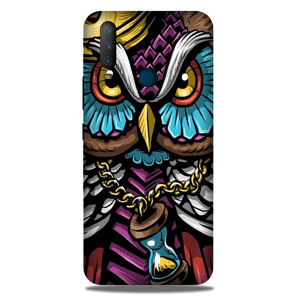Owl Mobile Back Case for Vivo Y15 (Design - 359)