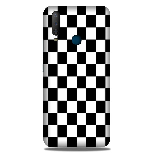 Black White Boxes Mobile Back Case for Vivo Y12   (Design - 372)