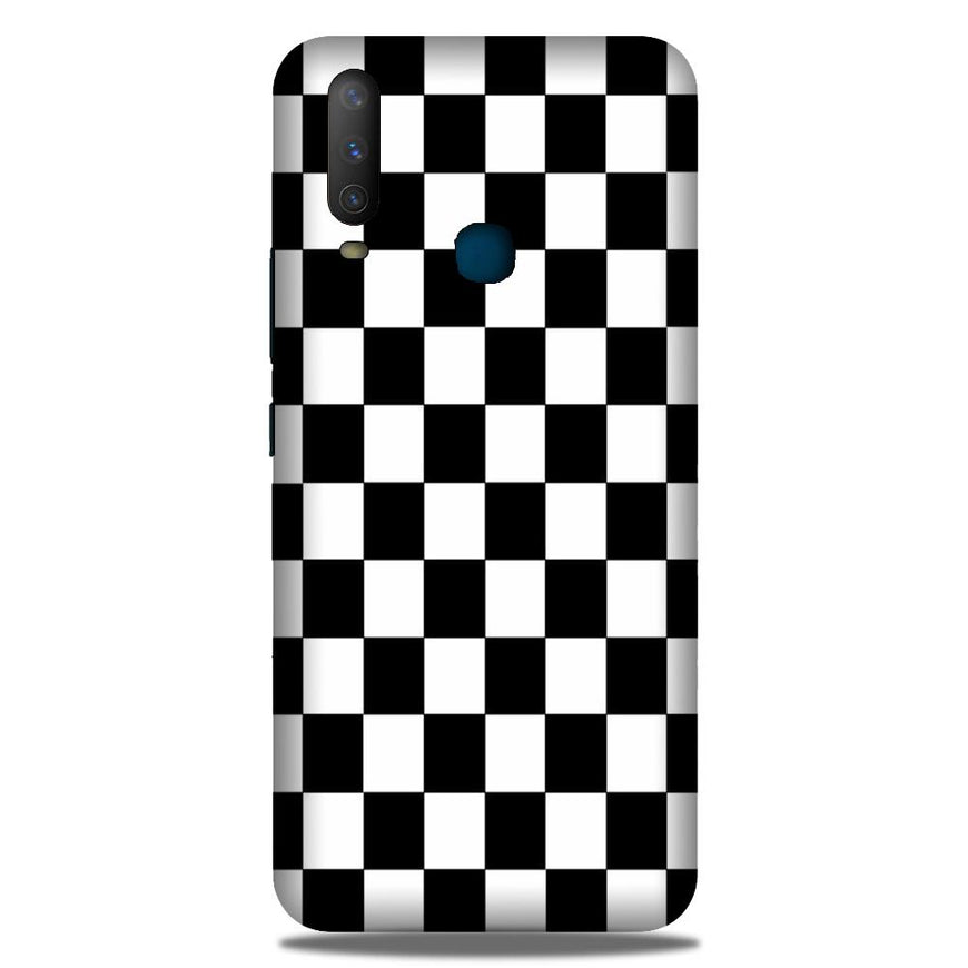 Black White Boxes Mobile Back Case for Vivo Y17 (Design - 372)