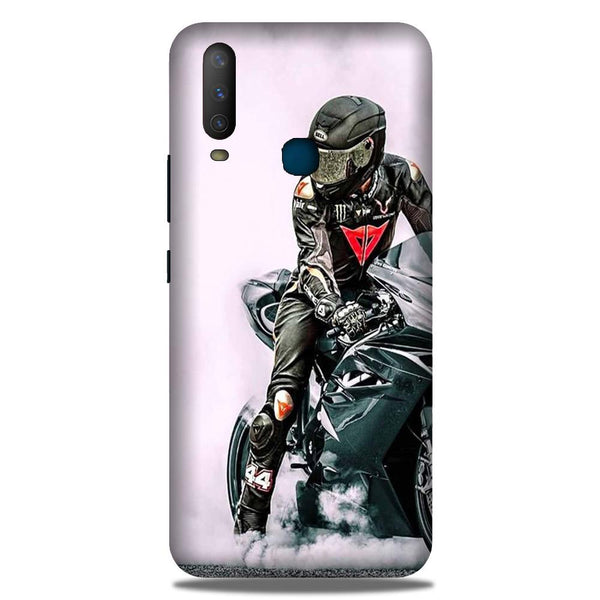 Biker Mobile Back Case for Vivo Y12   (Design - 383)