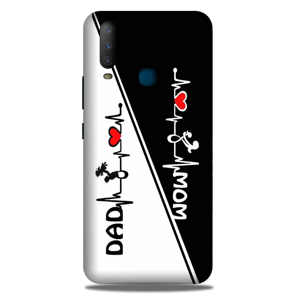 Love Mom Dad Mobile Back Case for Vivo Y15 (Design - 385)