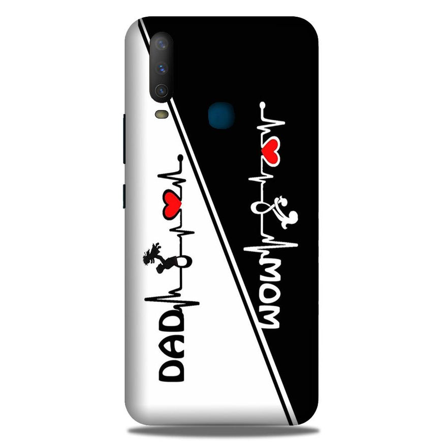 Love Mom Dad Mobile Back Case for Vivo Y17 (Design - 385)
