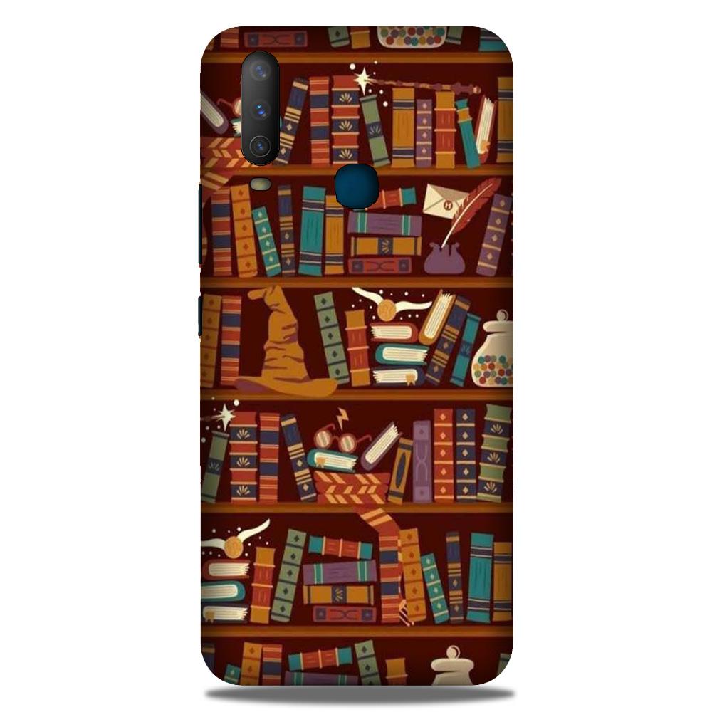 Book Shelf Mobile Back Case for Vivo Y15 (Design - 390)