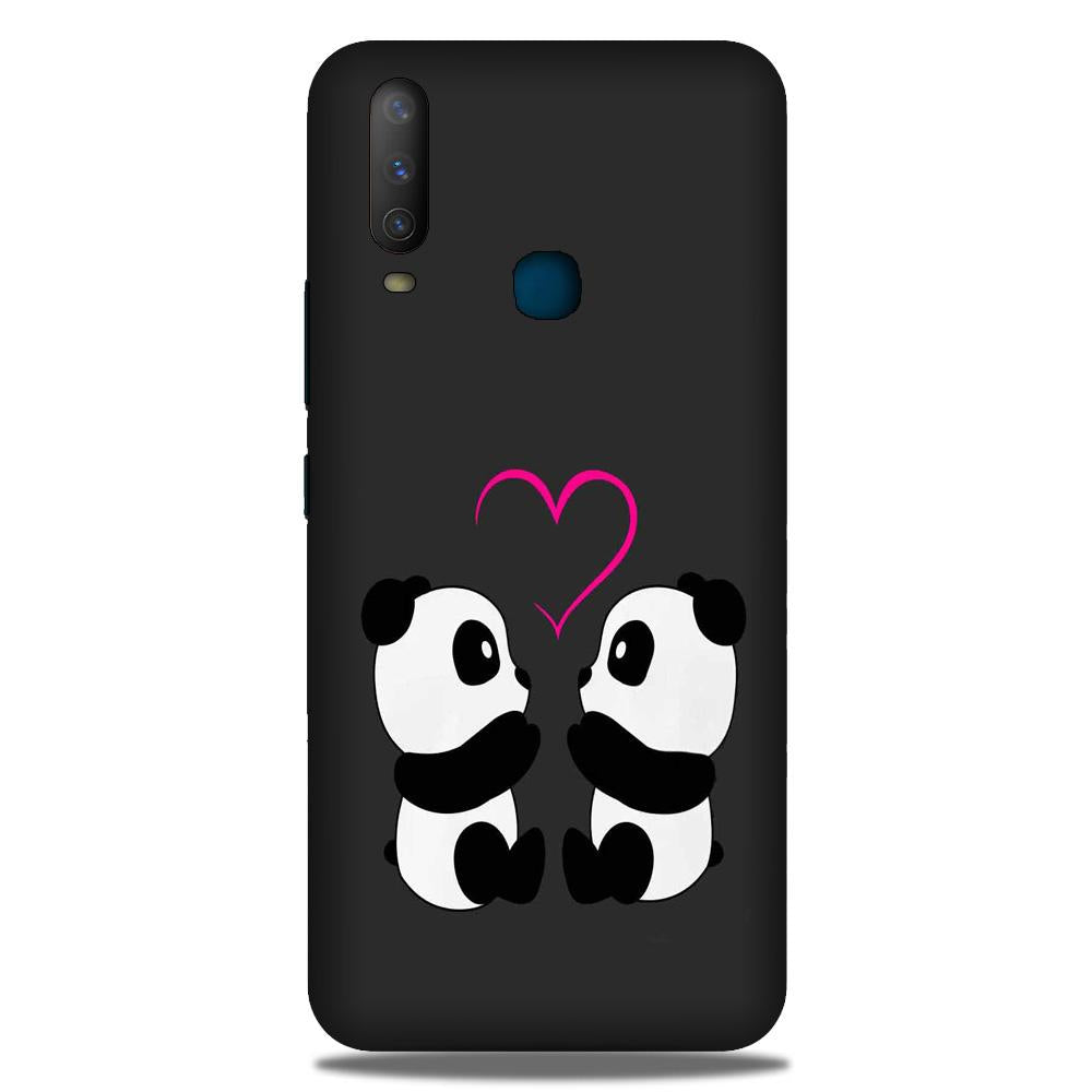 Panda Love Mobile Back Case for Vivo Y17 (Design - 398)