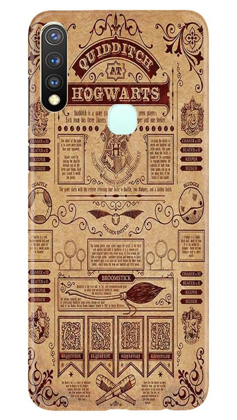 Hogwarts Mobile Back Case for Vivo U20 (Design - 304)