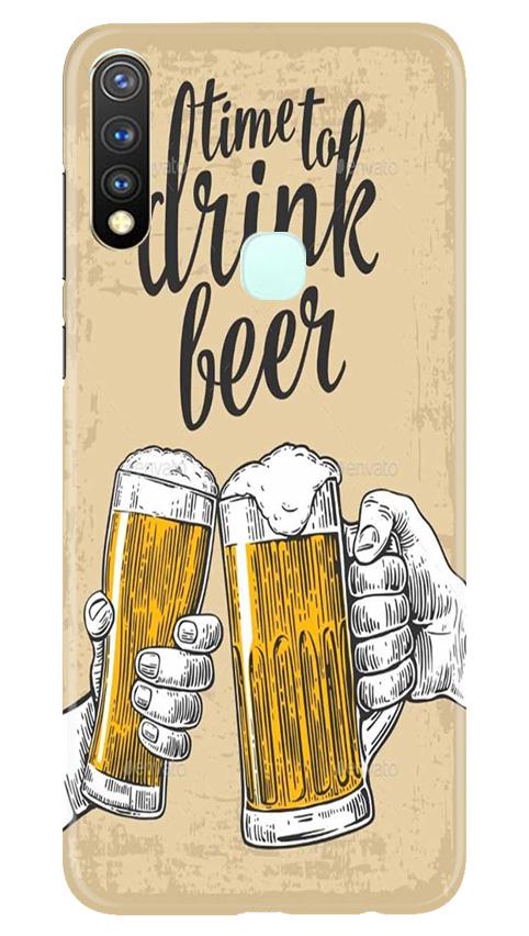 Drink Beer Mobile Back Case for Vivo U20 (Design - 328)