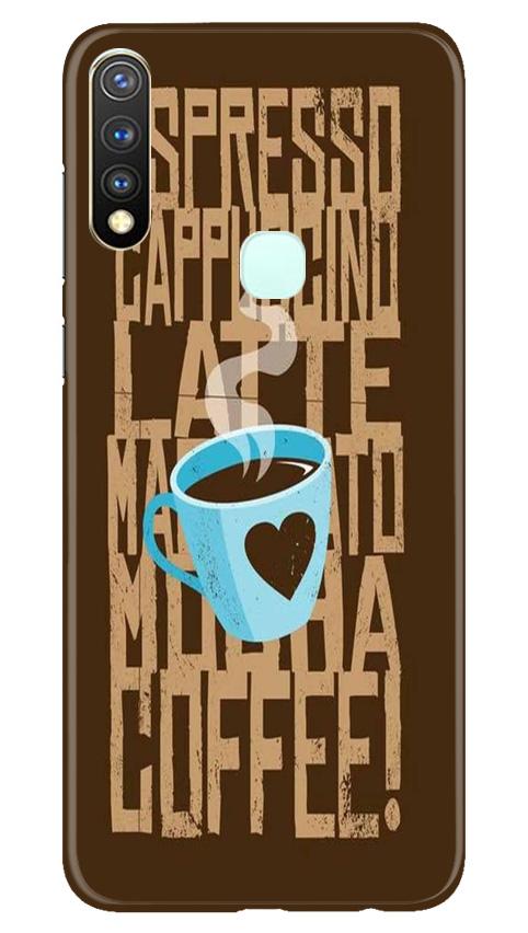 Love Coffee Mobile Back Case for Vivo U20 (Design - 351)