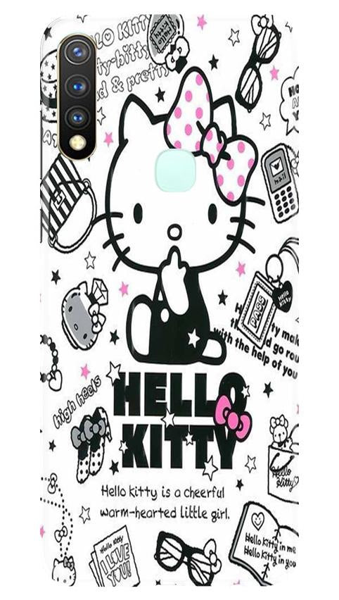 Hello Kitty Mobile Back Case for Vivo Y19 (Design - 361)